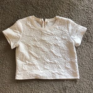 White rose quilted shirt